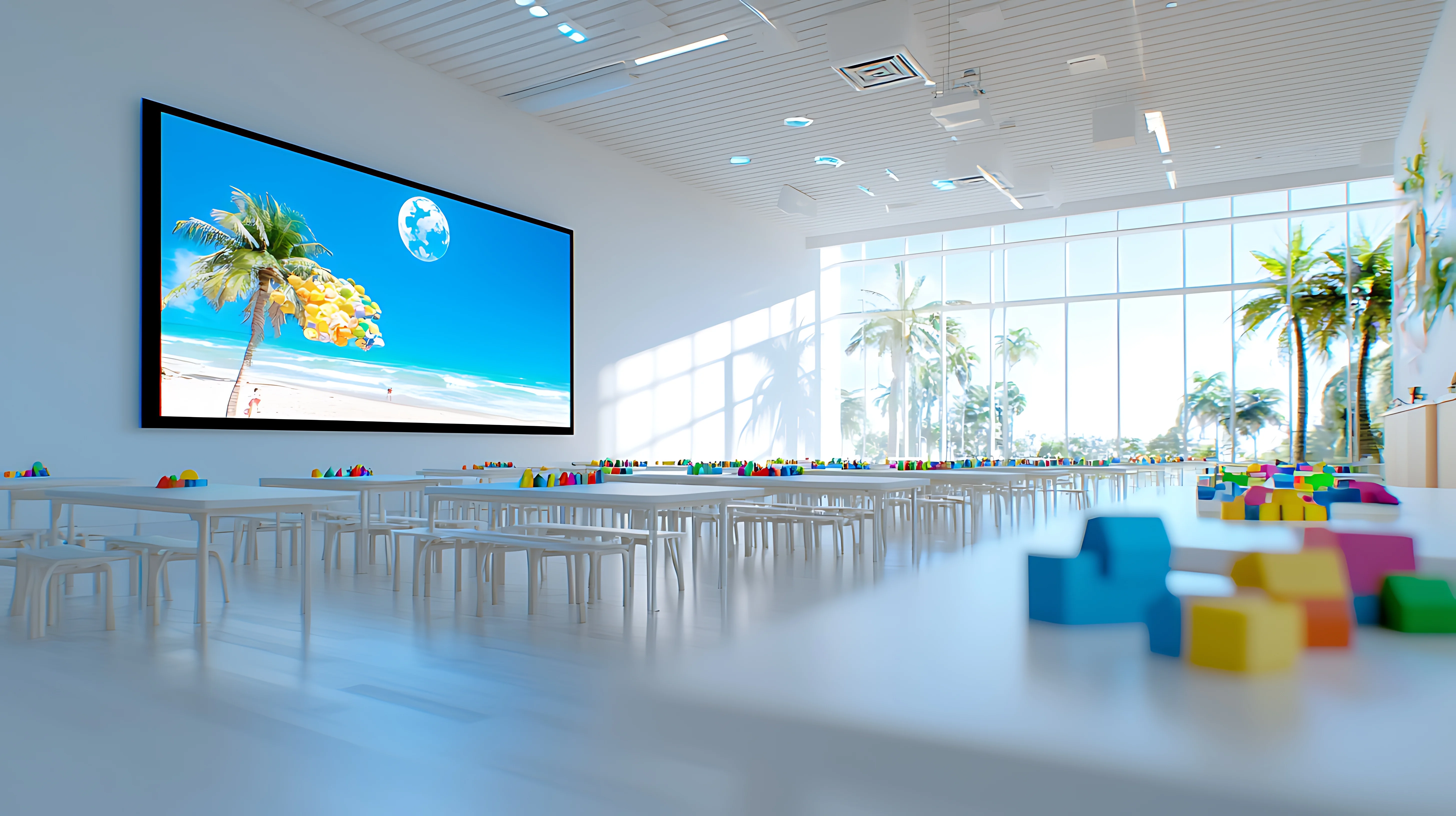 LED Interactive Smart Board for Education and Training Center.