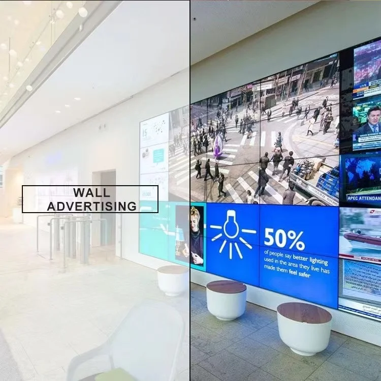 Digital Signage used as a video wall for advertising.