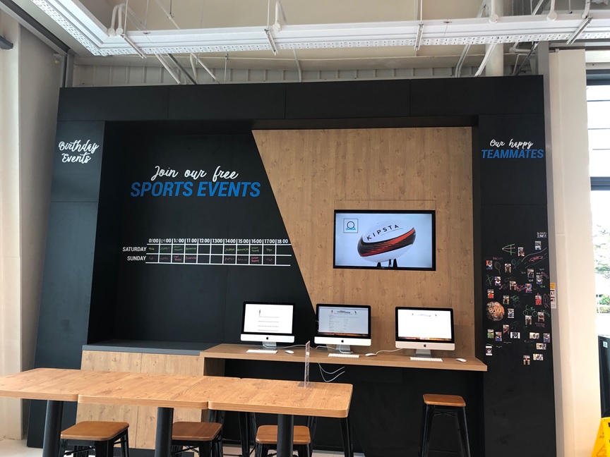 Digital Signage Display at Decathlon Singapore Lab - Kallang