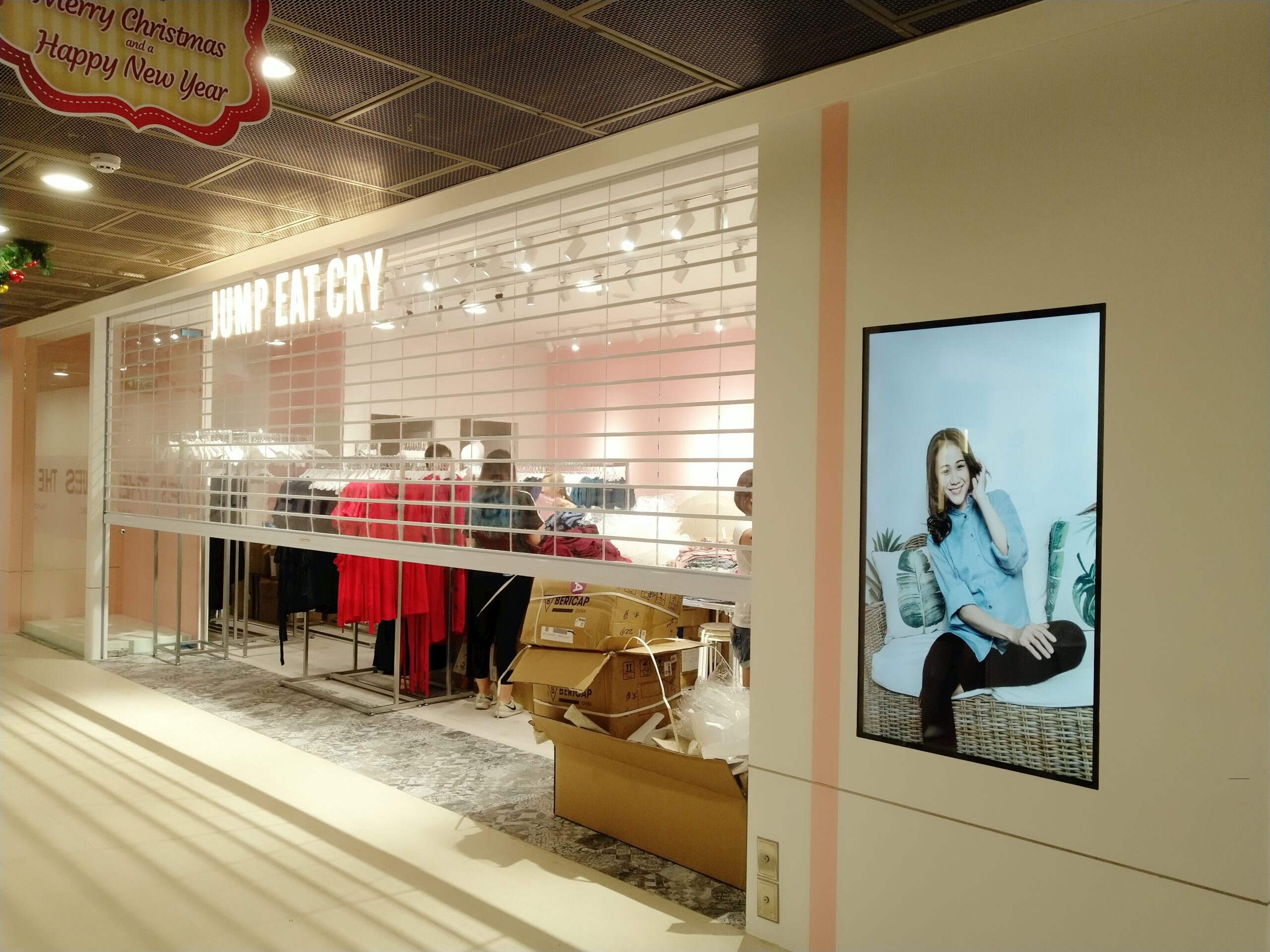 Digital Signage Screen at Jump Eat Cry