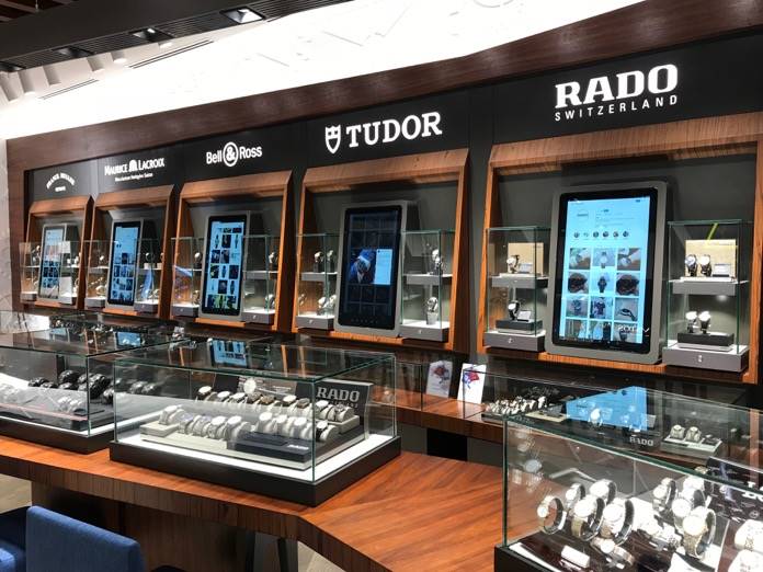 Multiple Digital Signage Display at Sincere Fine Watches - Takashimaya