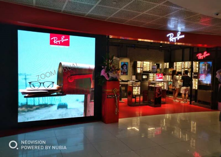 Indoor LED Screen at RayBan - VivoCity