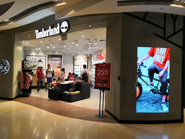 Indoor LED Screen at Timberland, Ion Orchard