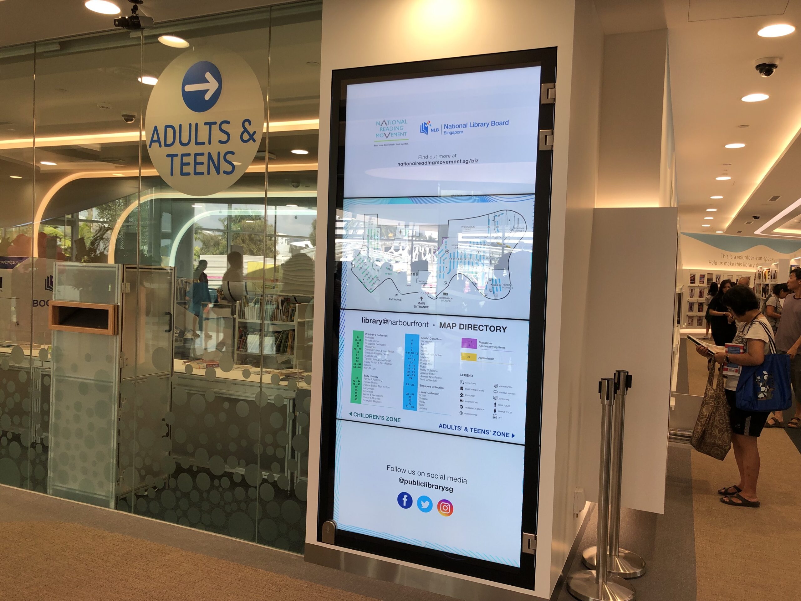 LED Display Screen at Library@HarbourFront