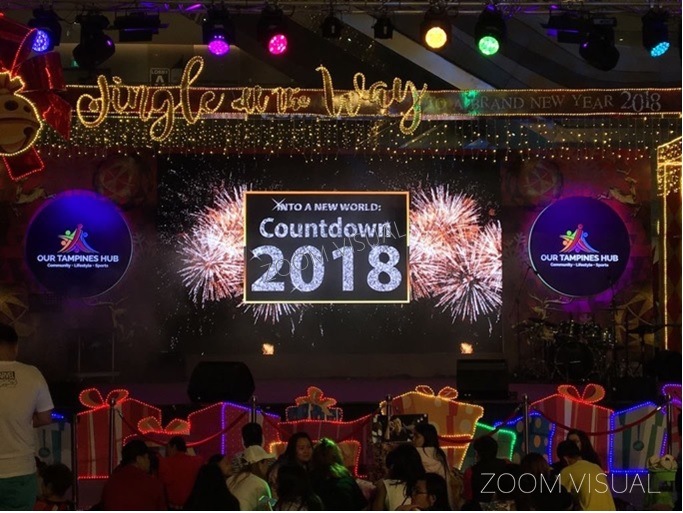 LED Display Screen at Our Tampines Hub, Festive Plaza