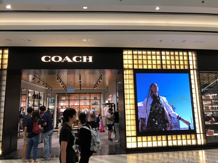 Indoor LED Screen at Coach - Jewel Changi Airport