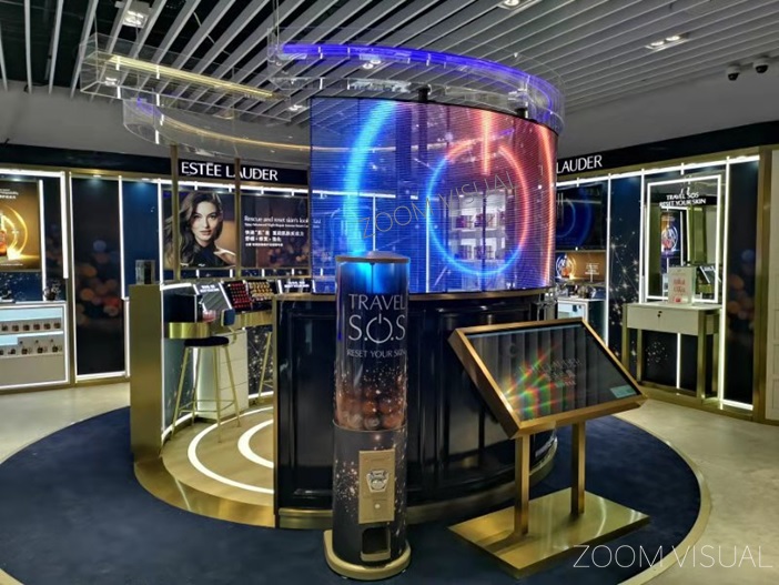 Transparent LED Film at Estee Lauder Shanghai Pudong airport