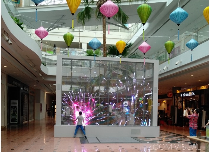 Transparent LED Screen at Jurong Point Shopping Centre