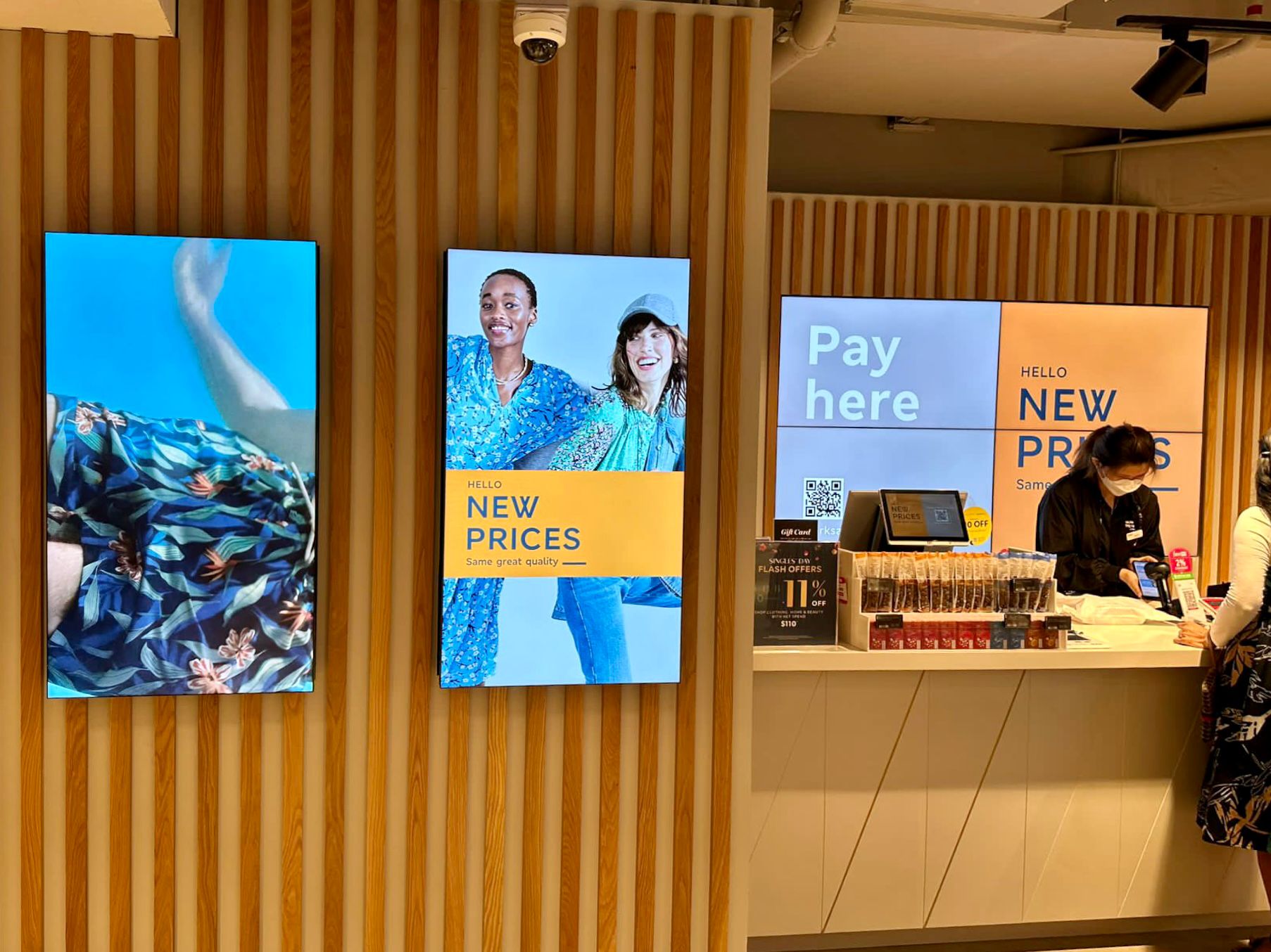 Digital Signage Display at Mark and Spencer