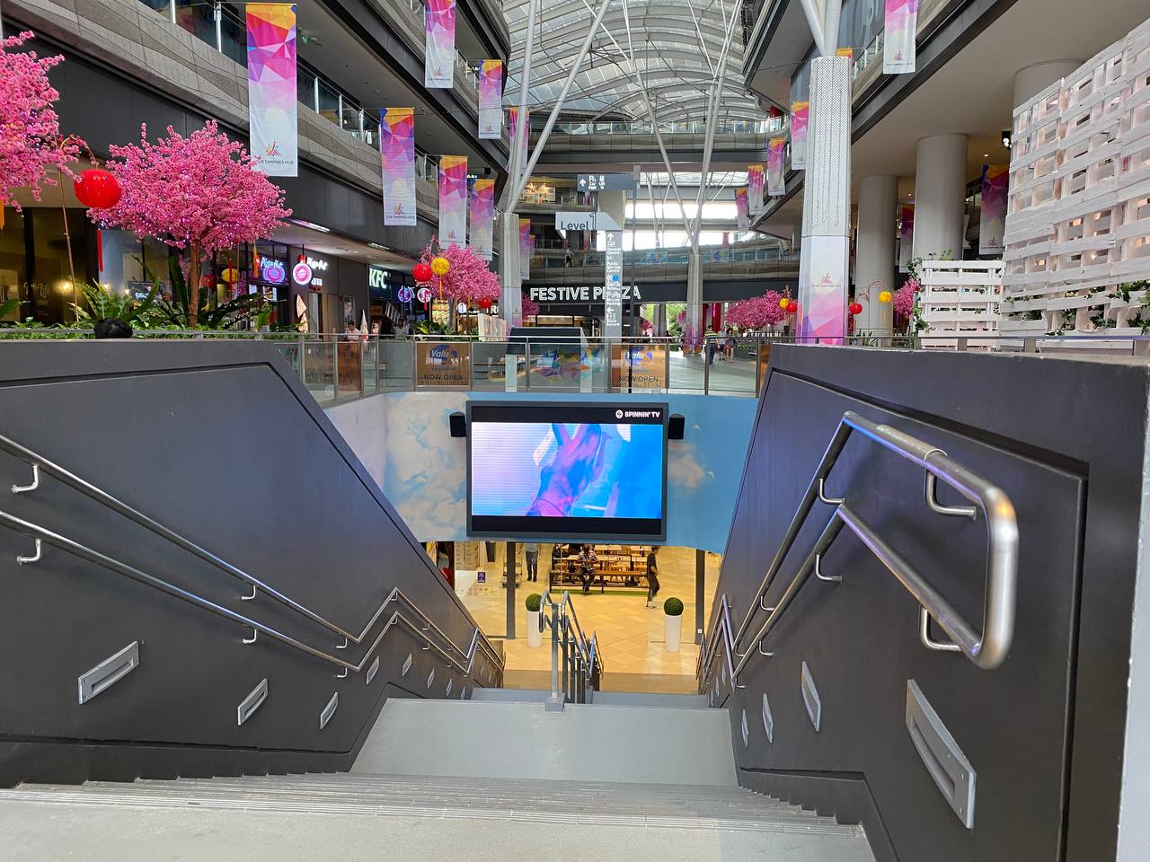 Indoor LED Screen at Our Tampines Hub