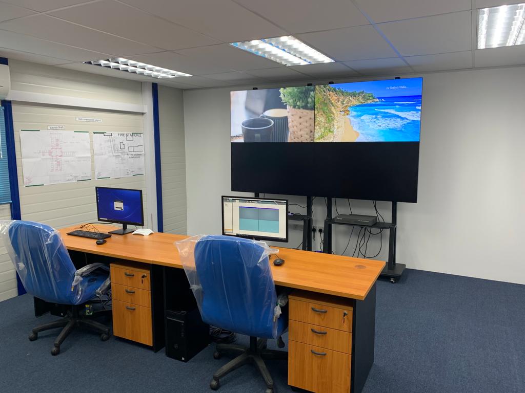 LCD Video Wall being used at Shanghai Tunnel Engineering Co's Office