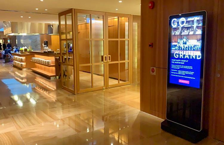 Standing Mobile Kiosk at Grand Hyatt Singapore