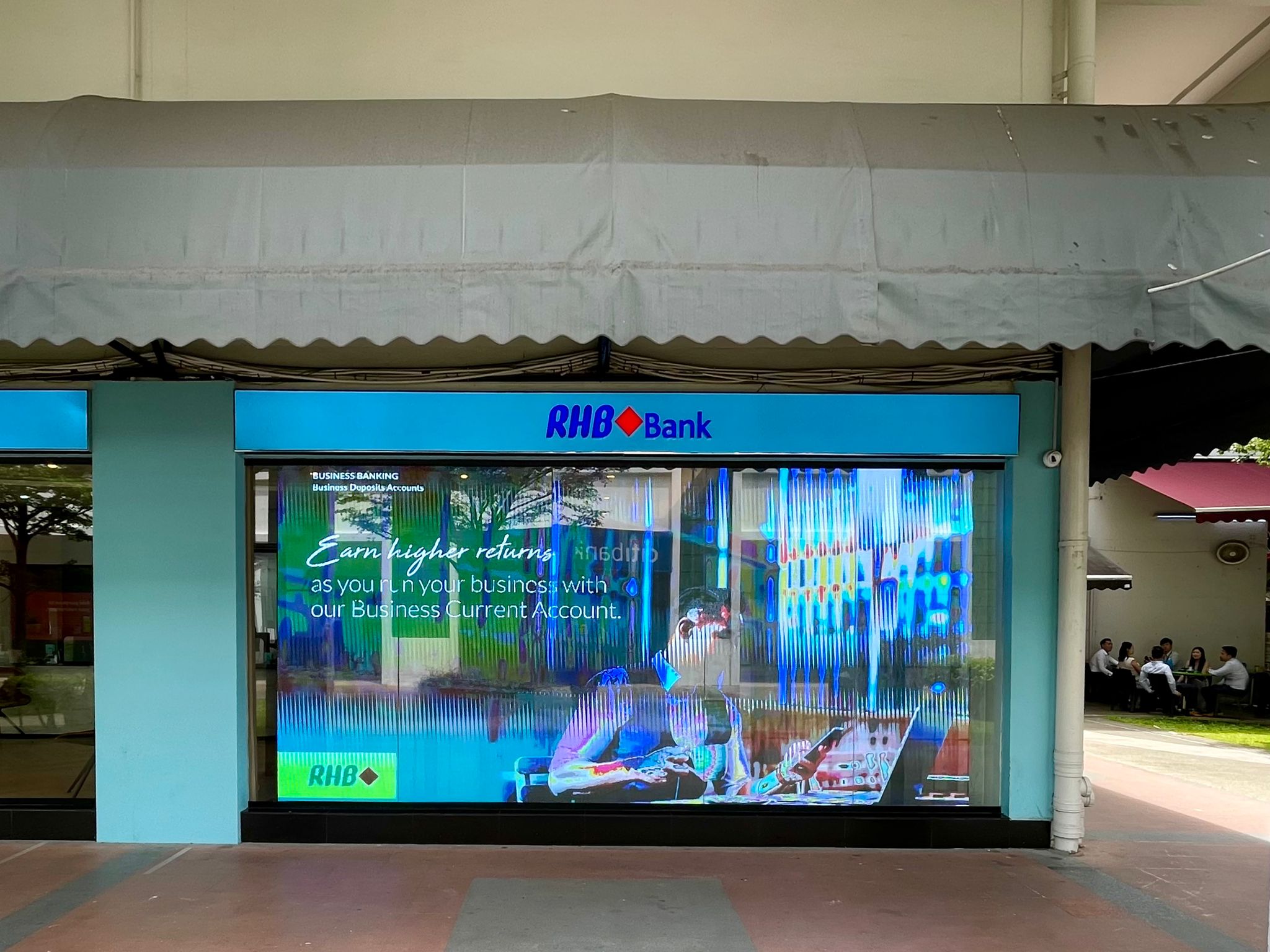 Transparent LED Display at RHB Jurong