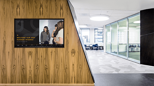 Digital Signage and LED Screen being used in the office.