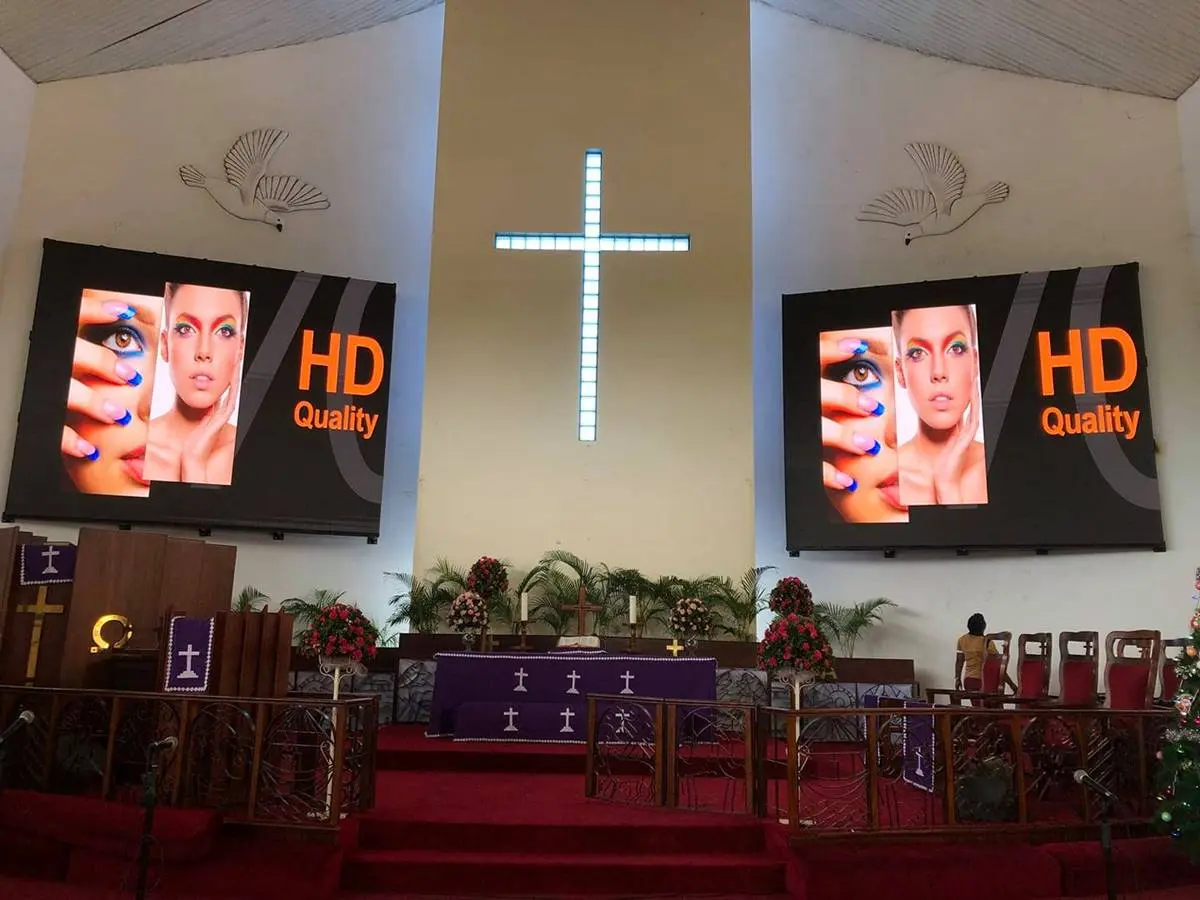 Indoor Led Screens and Digital Signage being used in the Church