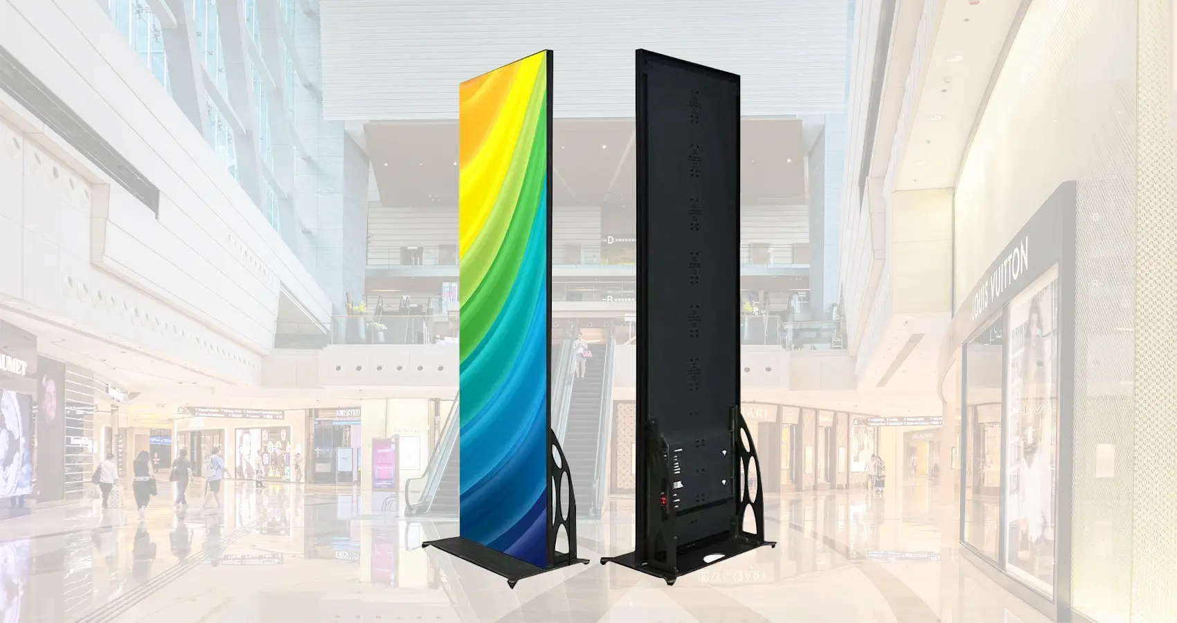 Front and Back view of a Digital display.