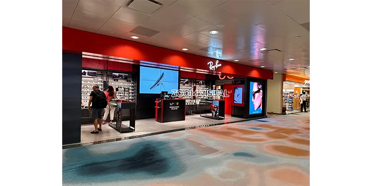 P2.5 Indoor LED Screen being used by Rayban.