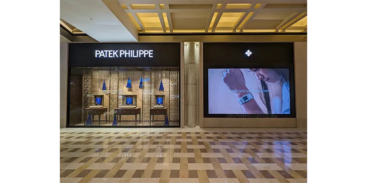 Patek Philippe at Marina Bay Sands using Indoor LED Screen