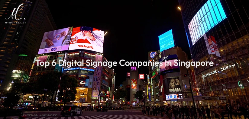 Photo of many digital signages in a city