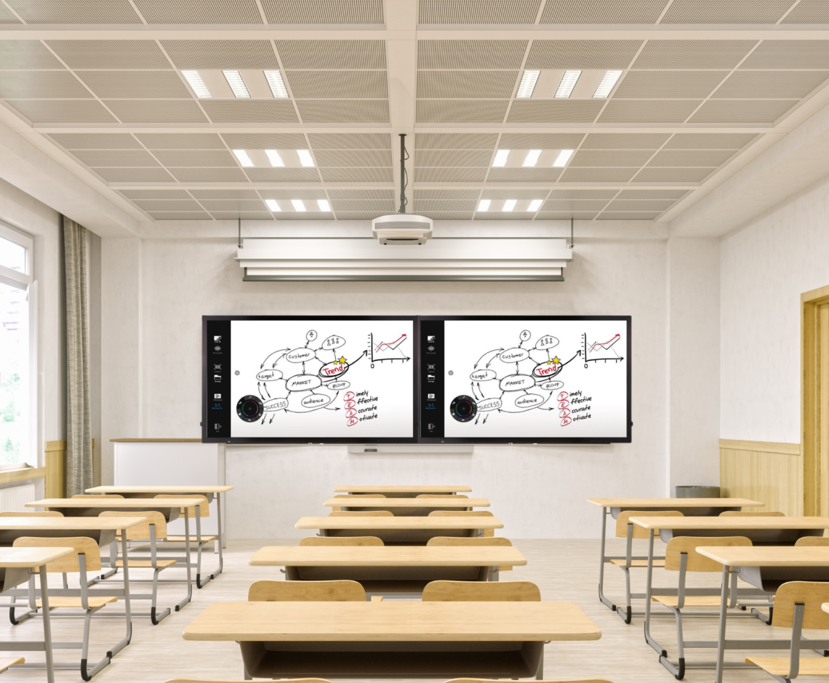 Indoor LED Screen being used in a classroom