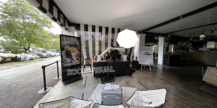 Standing Mobile Kiosk Rented at Hyundai Event