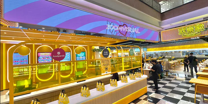 Indoor LED Screen at 欢樂家 Cafe Jubilant - Millenia Walk