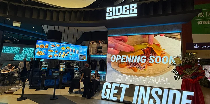 SIDES by Sidemen is using Zoom Visual's Indoor LED Screen at Bugis+