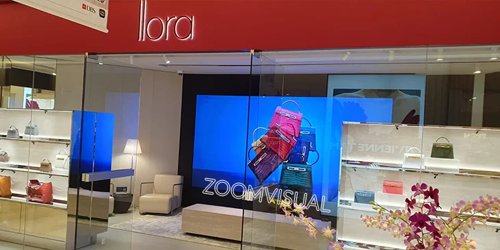 Zoom Visual's Indoor LED Screen being used at llora at Takashimaya