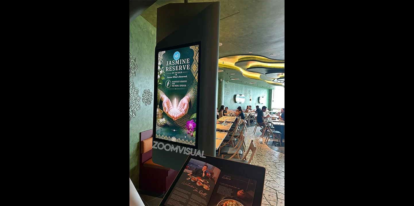 IM QALB by Pun Im using Zoom Visual's LCD Digital Signage Display at Tampines